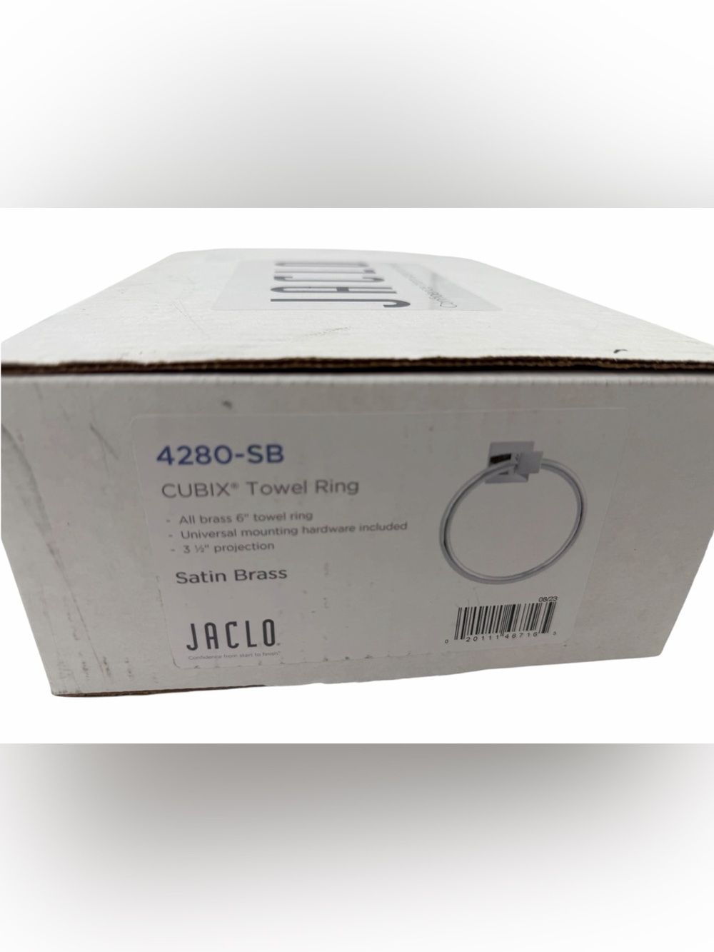 Jaclo 4280-SB
CUBIX* Towel Ring
• All brass 6"